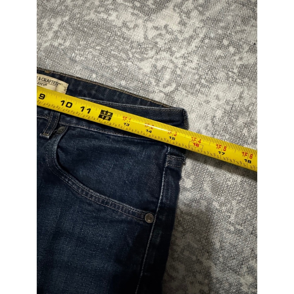 Levi's Made Crafted Tack Slim Dark Wash Denim Jeans Men's W31 L32 Blue Tab - Picture 7 of 8